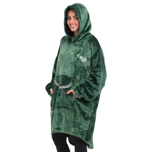 Snuggs Blanket Hoodie Dark Green مدفع رمضان